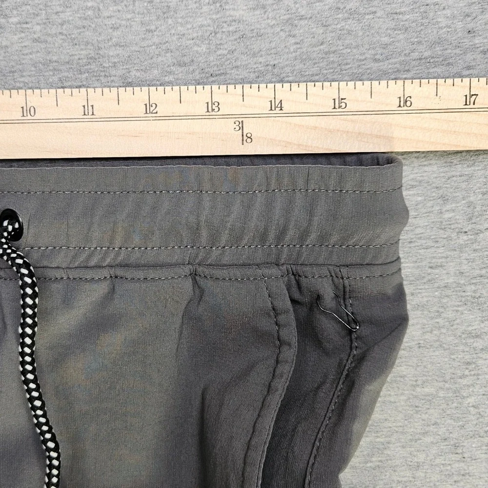 Rock Mens Grey Graphic Cargo Joggers Streetwear Multi Pocket Pants Size M Gym